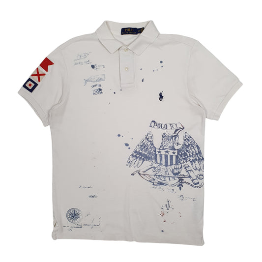 Mens White Polo Ralph Lauren Short Sleeve Polo Shirt
