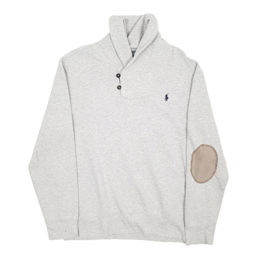 Mens Grey Polo Ralph Lauren Shoal Neck Jumper