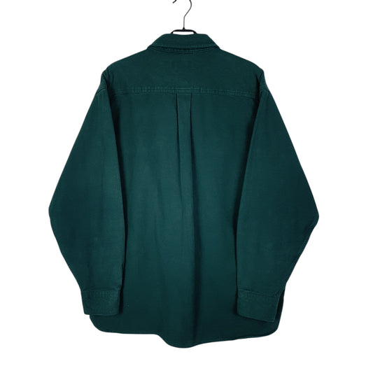 Mens Green L.L.Bean Thick Chamois Shirt