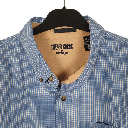 Mens Blue Wrangler Timber Creek Shirt