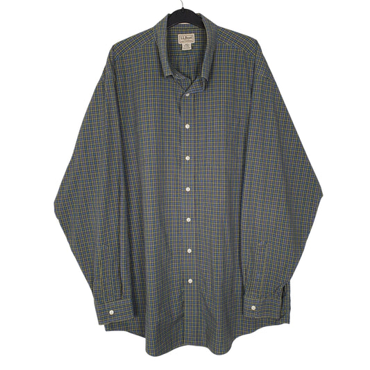 Mens Green L.L.Bean Long Sleeve Shirt