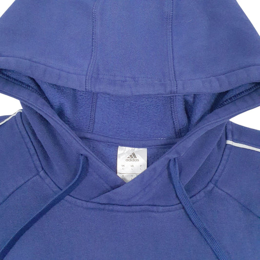 Mens Blue Adidas Hoodie Jumper