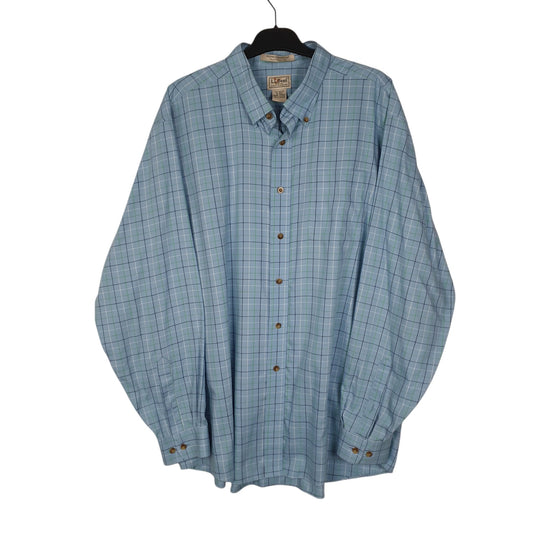 Mens Blue L.L.Bean Long Sleeve Shirt