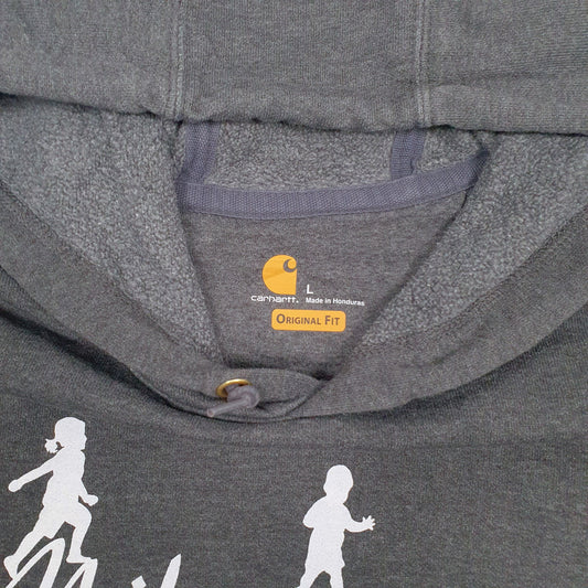 Mens Grey Carhartt Original Fit Hoodie Jumper