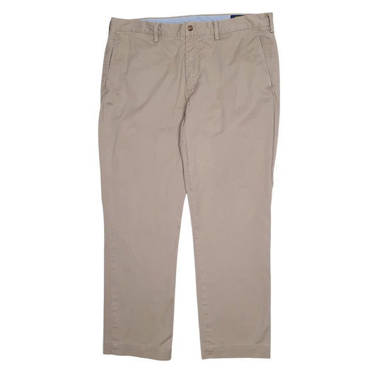 Mens Beige Polo Ralph Lauren Stretch Straight Chino Trousers