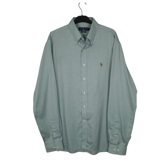 Mens Green Ralph Lauren Non Iron Long Sleeve Shirt