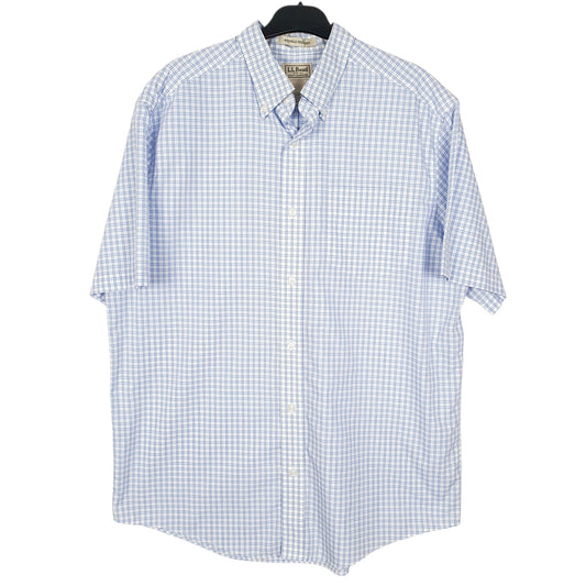 Mens Blue L.L.Bean Short Sleeve Shirt
