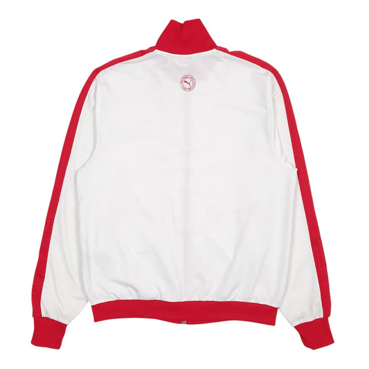 Mens White Puma Full Zip Jumper