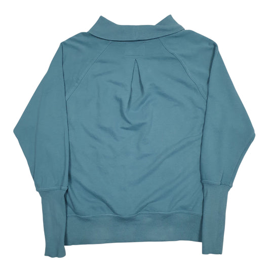Womens Blue Champion Turtle Neck Jumper