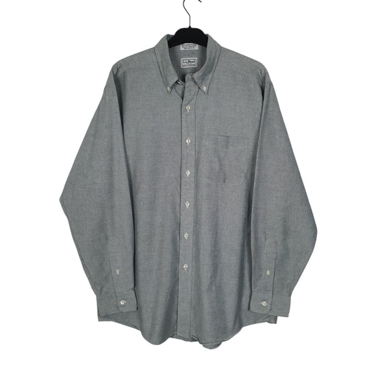 Mens Grey L.L.Bean Long Sleeve Shirt