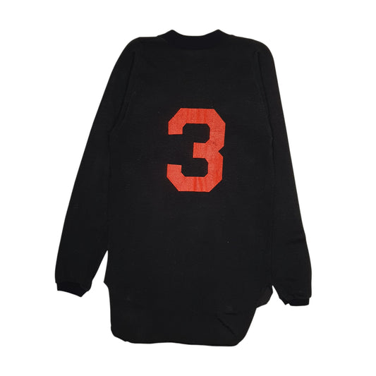 Mens Black Champion Vintage 80s Connors State Baseball Jersey Shirt Crewneck Jumper