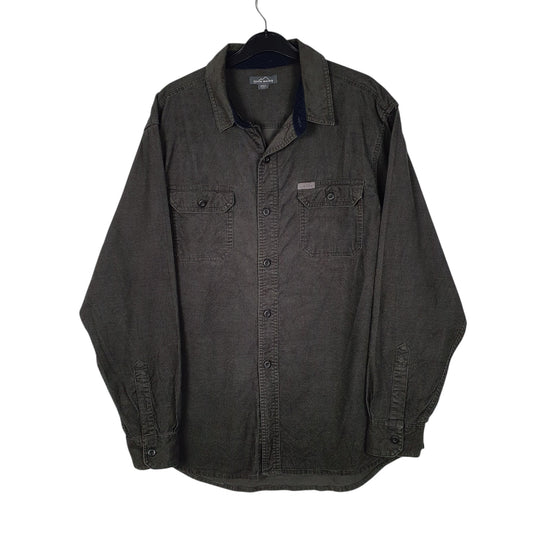 Mens Green Eddie Bauer Corduroy Long Sleeve Shirt