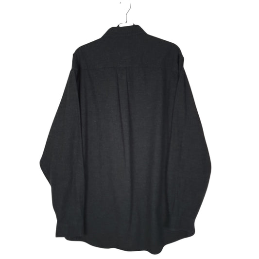 Mens Grey L.L.Bean Thick Flannel Houndstooth Shirt