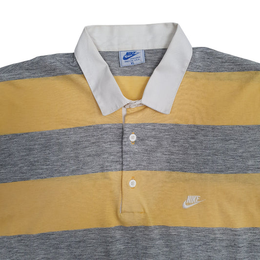 Mens Yellow Nike Vintage 90s Polo Shirt