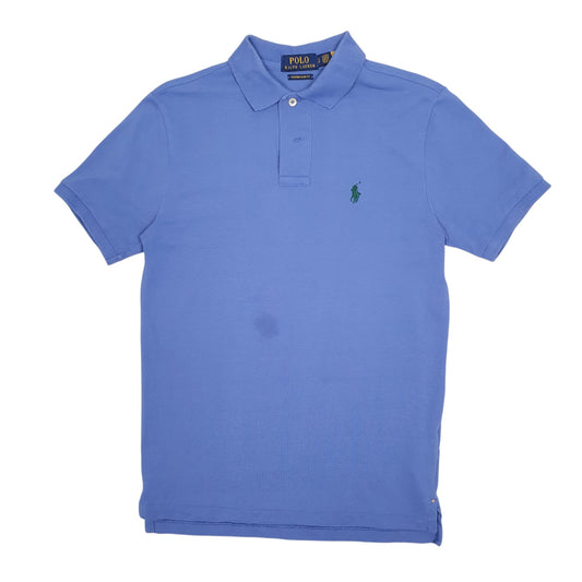 Mens Blue Polo Ralph Lauren Custom Slim Fit Short Sleeve Polo Shirt