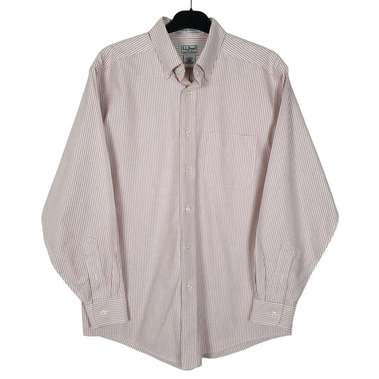 Mens Pink L.L.Bean Long Sleeve Shirt