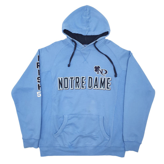 Mens Blue Champion Notre Dame Hoodie Jumper