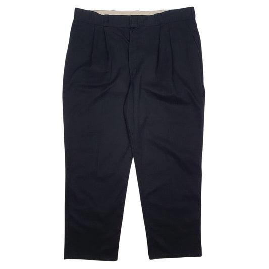 Mens Black Dickies 874 Workwear Pleated Chino Trousers