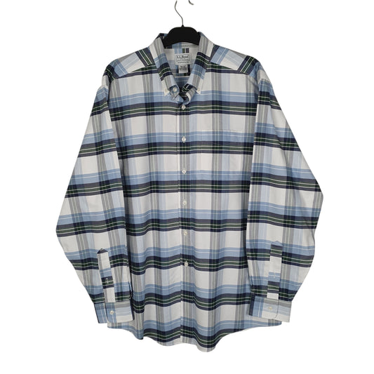Mens Blue L.L.Bean Long Sleeve Shirt