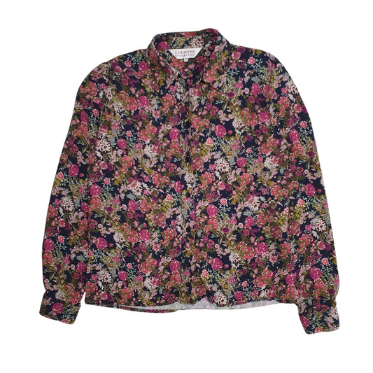 Womens Pink Country Collection Floral Long Sleeve Shirt