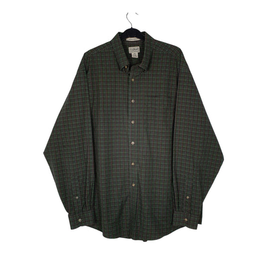 Mens Green L.L.Bean Long Sleeve Shirt