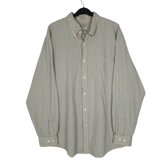 Mens Yellow L.L.Bean Long Sleeve Shirt