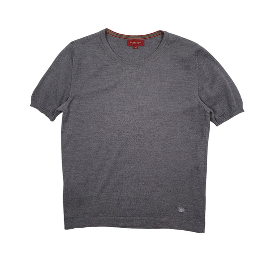 Womens Grey Burberry Heavyweight Short Sleeve T Shirt
