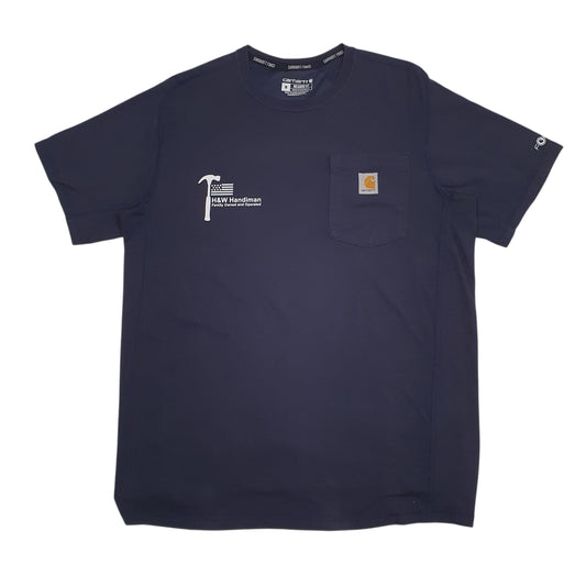 Mens Navy Carhartt Short Sleeve T Shirt