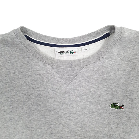 Mens Grey Lacoste Crewneck Jumper