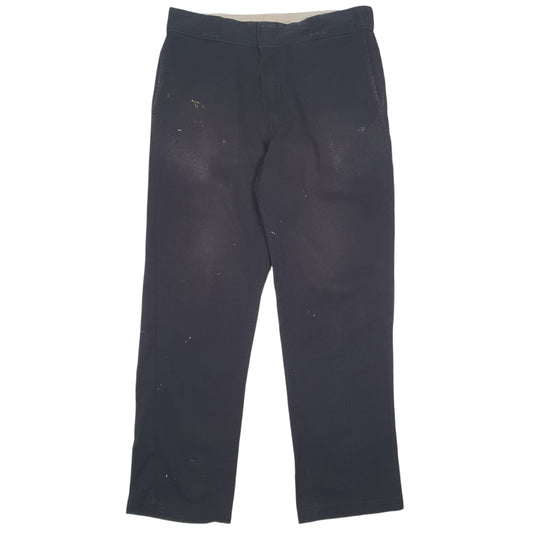 Mens Black Dickies Workwear Chino Trousers