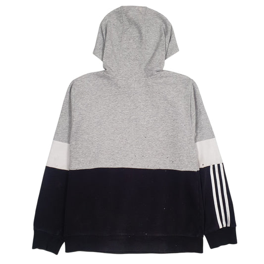 Womens Grey Adidas Spellout Hoodie Jumper