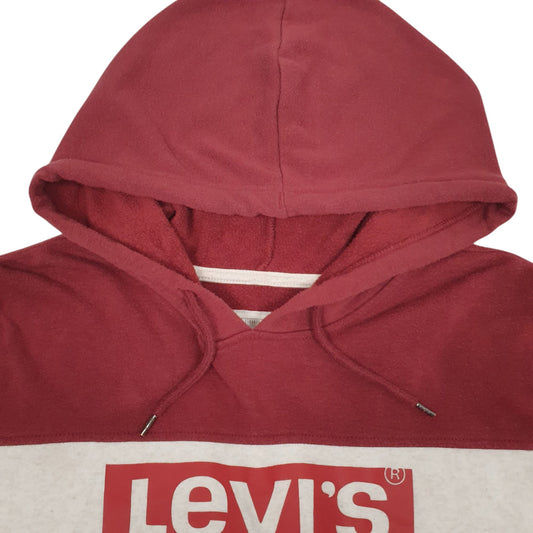 Mens Burgundy Levis Spellout Jumper