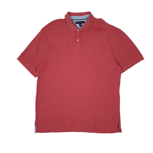 Mens Pink Tommy Hilfiger Short Sleeve Polo Shirt