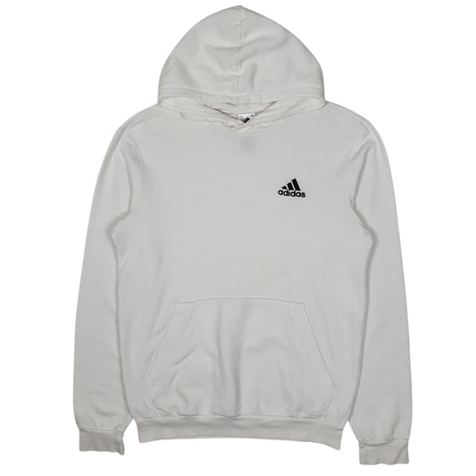 Mens White Adidas Hoodie Jumper
