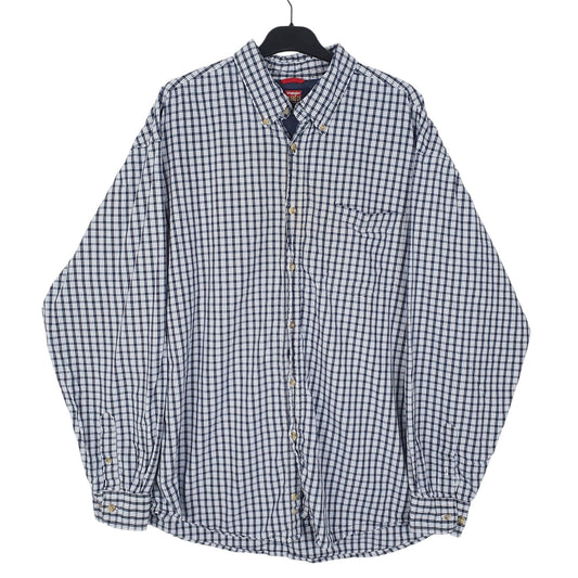 Mens Blue Wrangler Long Sleeve Shirt