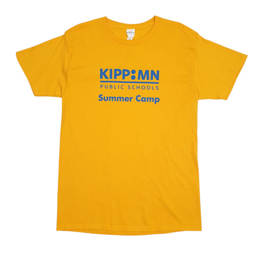 Mens Yellow Hanes Short Sleeve T Shirt