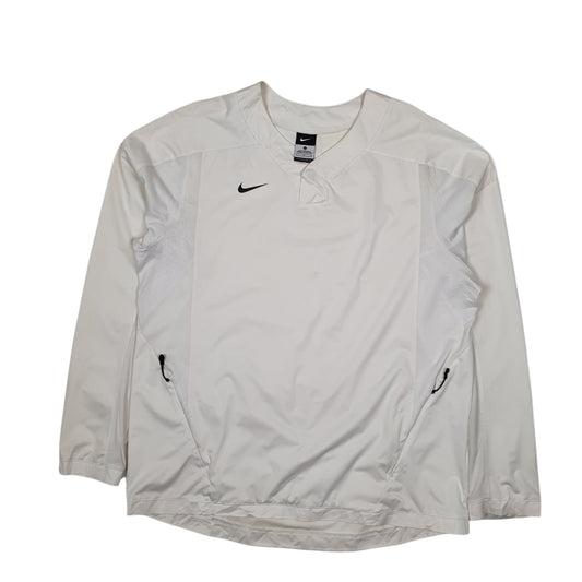 Mens White Nike Pullover Hoodie Coat