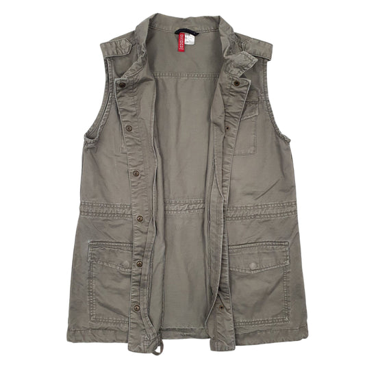 Womens Grey H&M Divided Button Up Coat