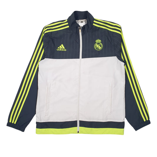 Mens Grey Adidas Real Madrid Coat