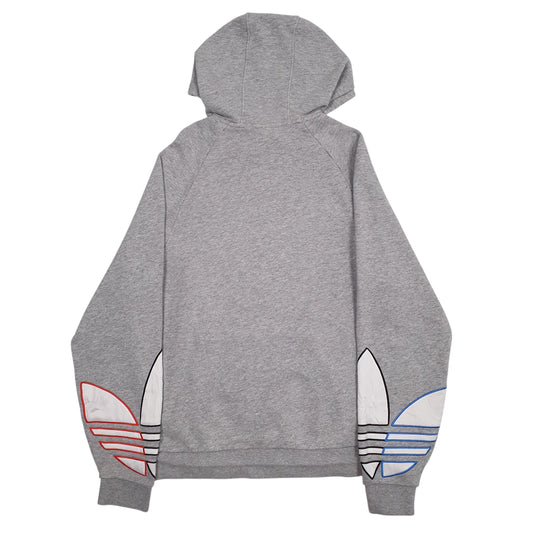 Mens Grey Adidas Hoodie Jumper