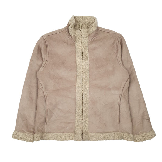 Mens Beige Woolrich Faux Shearling Fleece Lined Coat