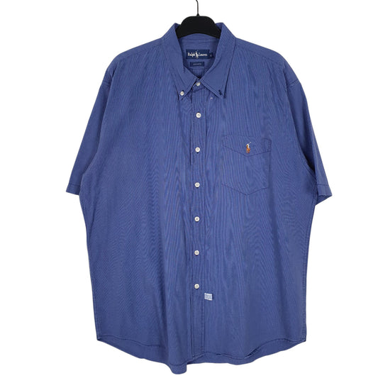 Mens Navy Ralph Lauren Vintage 90s Short Sleeve Shirt