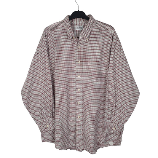 Mens Burgundy L.L.Bean Long Sleeve Shirt