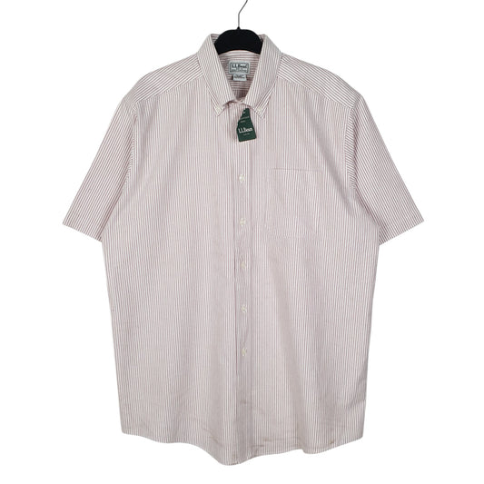 Mens Pink L.L.Bean Short Sleeve Shirt