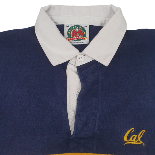 Mens Navy Barbarian Rugby Crewneck Polo Shirt