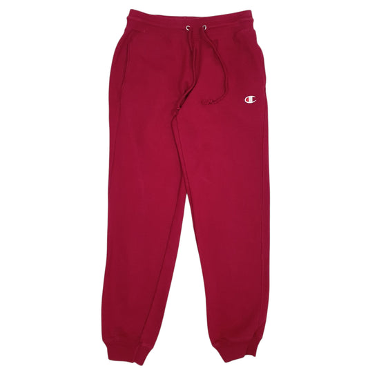 Mens Burgundy Champion Reverse Weave Jogger Trousers