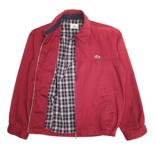 Mens Red Lacoste Bomber Coat