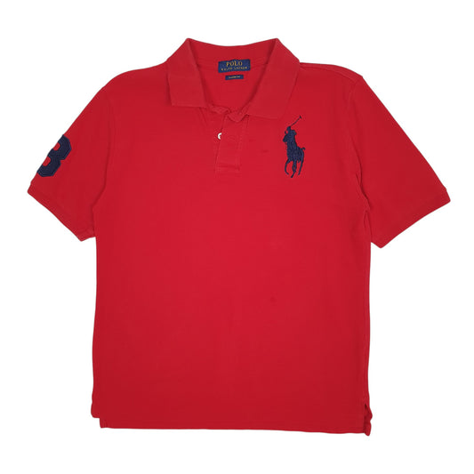 Mens Red Polo Ralph Lauren Short Sleeve Polo Shirt
