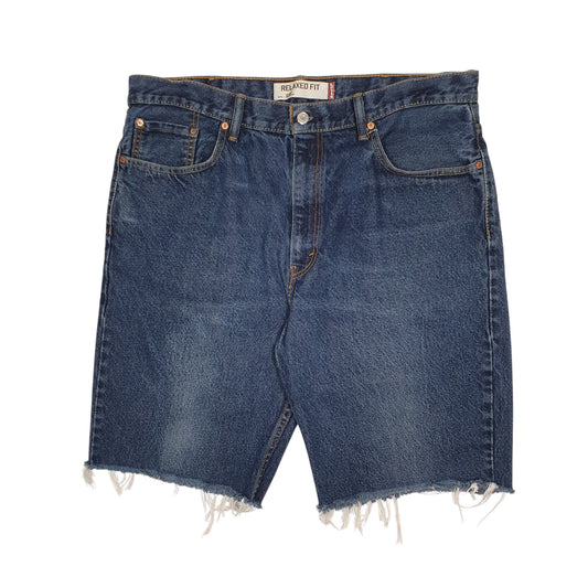 Mens Blue Levis 550 Cut Off Denim Shorts