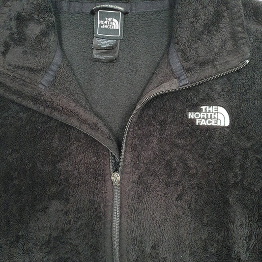 Womens Black The North Face Fluffy Full Zip Jumper
